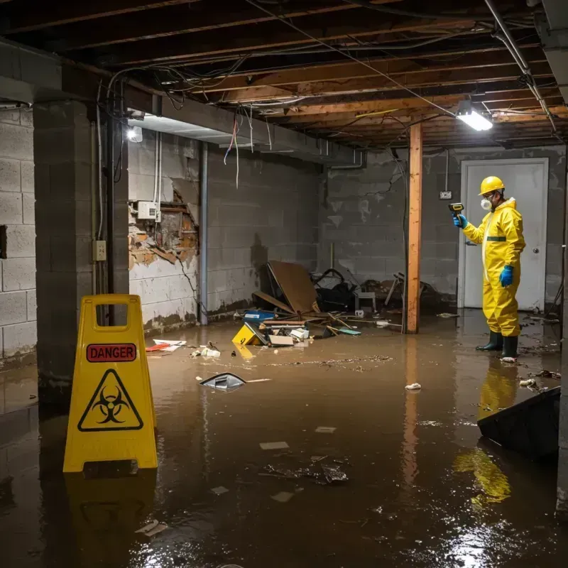 Flooded Basement Electrical Hazard in Lee County, AR Property