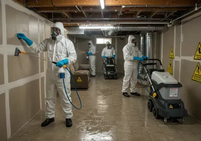 Basement Moisture Removal and Structural Drying process in Lee County, AR